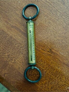 Vintage Chatillon Brass Hanging Scale USA